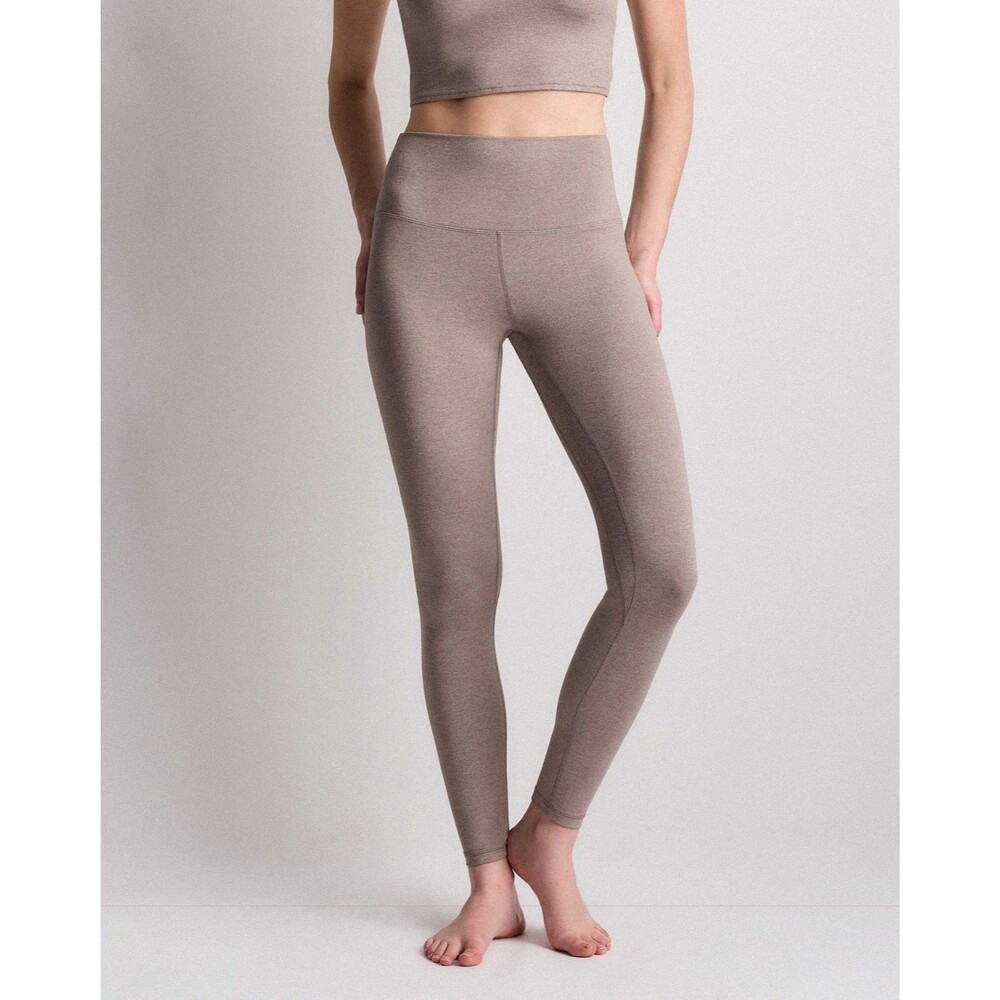 Quince Women Morel Gray Ultra-Soft High-Rise Leggings Sz M Activewear Yoga Pants